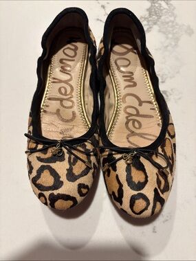Sam Edelman Animal Print Flats with Black Trim